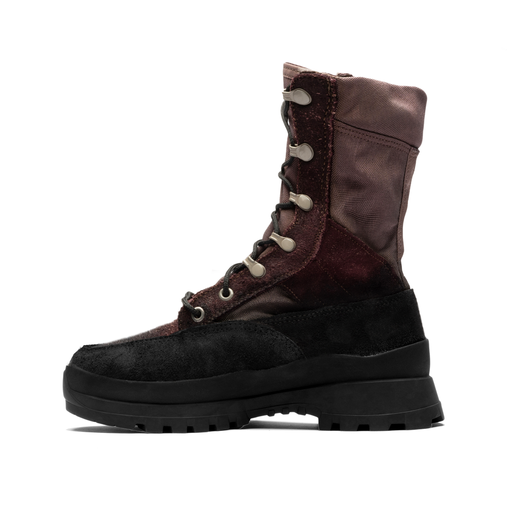 Military Combat Boot in Deep Burgundy